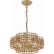 Silas 4 Light 16 inch Burnished Silver Mini Chandelier Ceiling Light