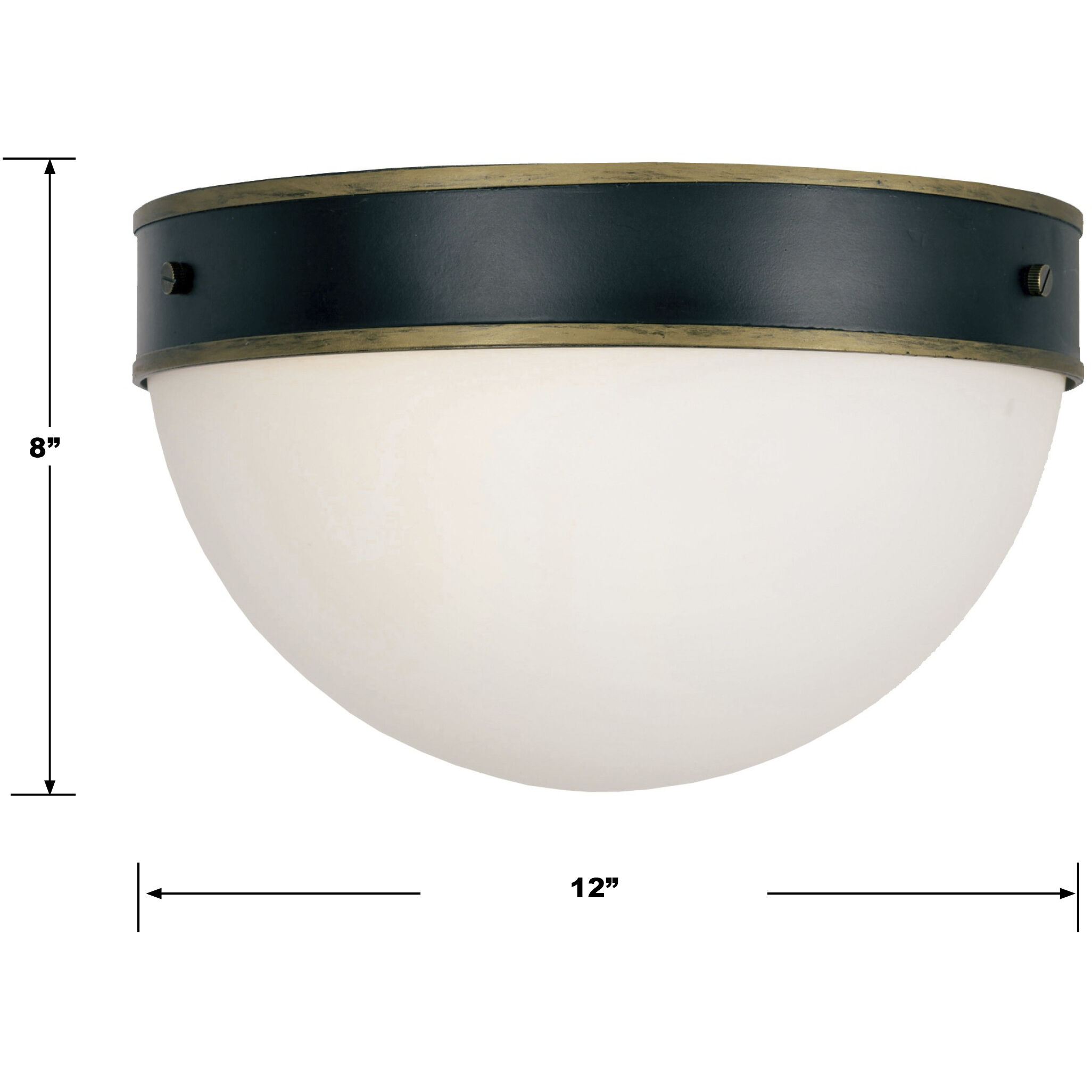 Capsule 2 Light 8 inch Matte Black/Textured Gold Outdoor Flush, Brian Patrick Flynn