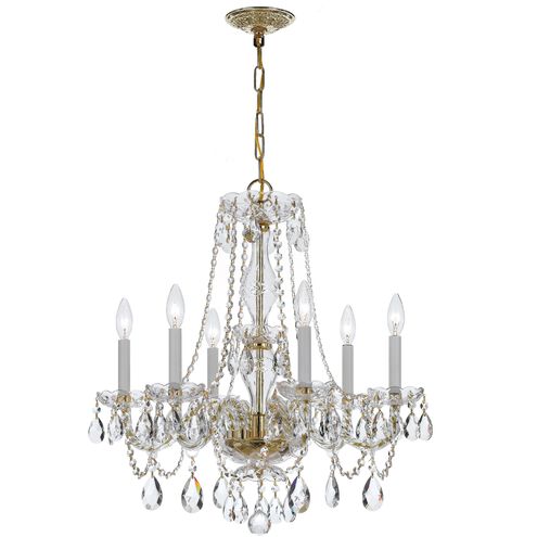 Traditional Crystal 6 Light 23.00 inch Chandelier