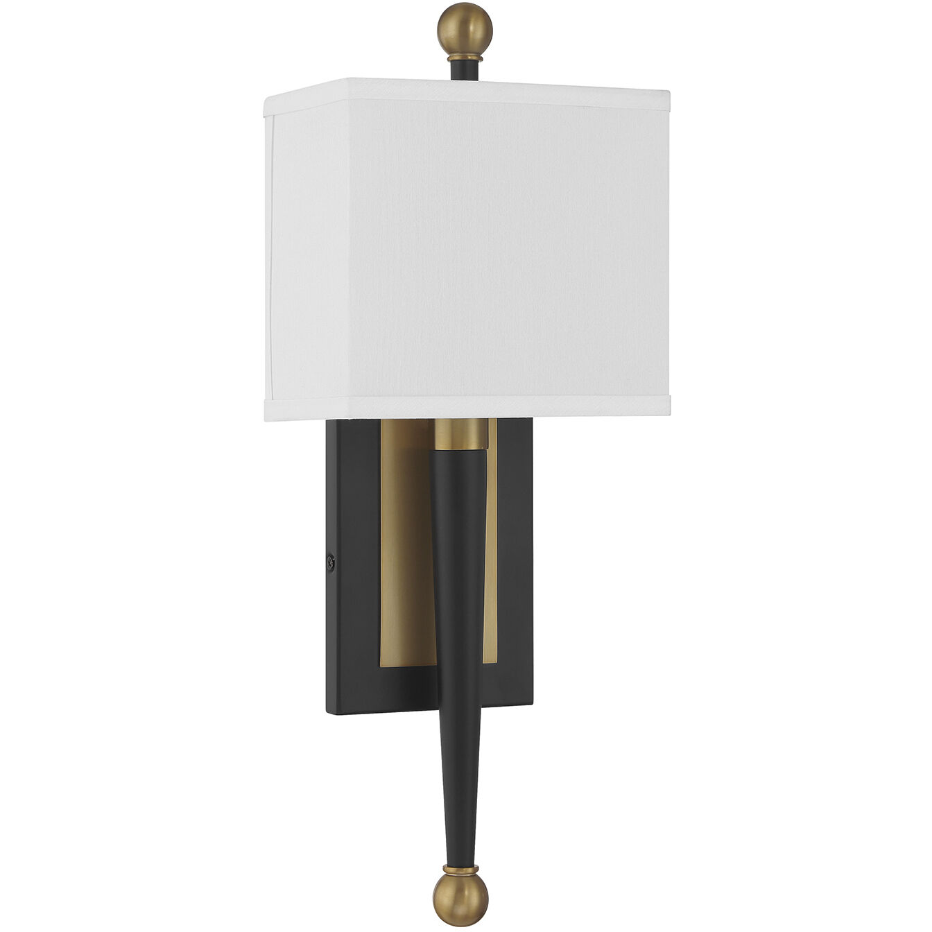 Ardson Wall Sconce Wall Light in Matte Black and Vibrant Gold