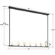 Aragon 7 Light 56 inch Matte Black Linear Chandelier Ceiling Light
