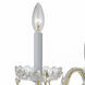 Traditional Crystal Sconce Wall Light in Clear Hand Cut, Polished Brass