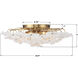 Esme 6 Light 22.5 inch Aged Brass Semi Flush Ceiling Light