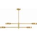 Orson 4 Light 54 inch Modern Gold Linear Chandelier Ceiling Light