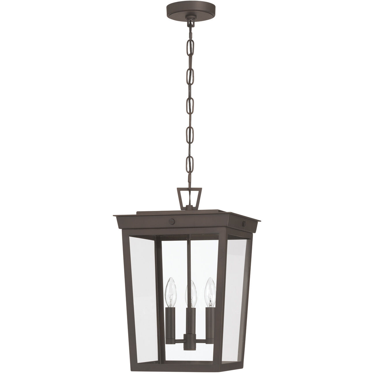 Belmont 3 Light 12 inch Twilight Bronze Outdoor Pendant