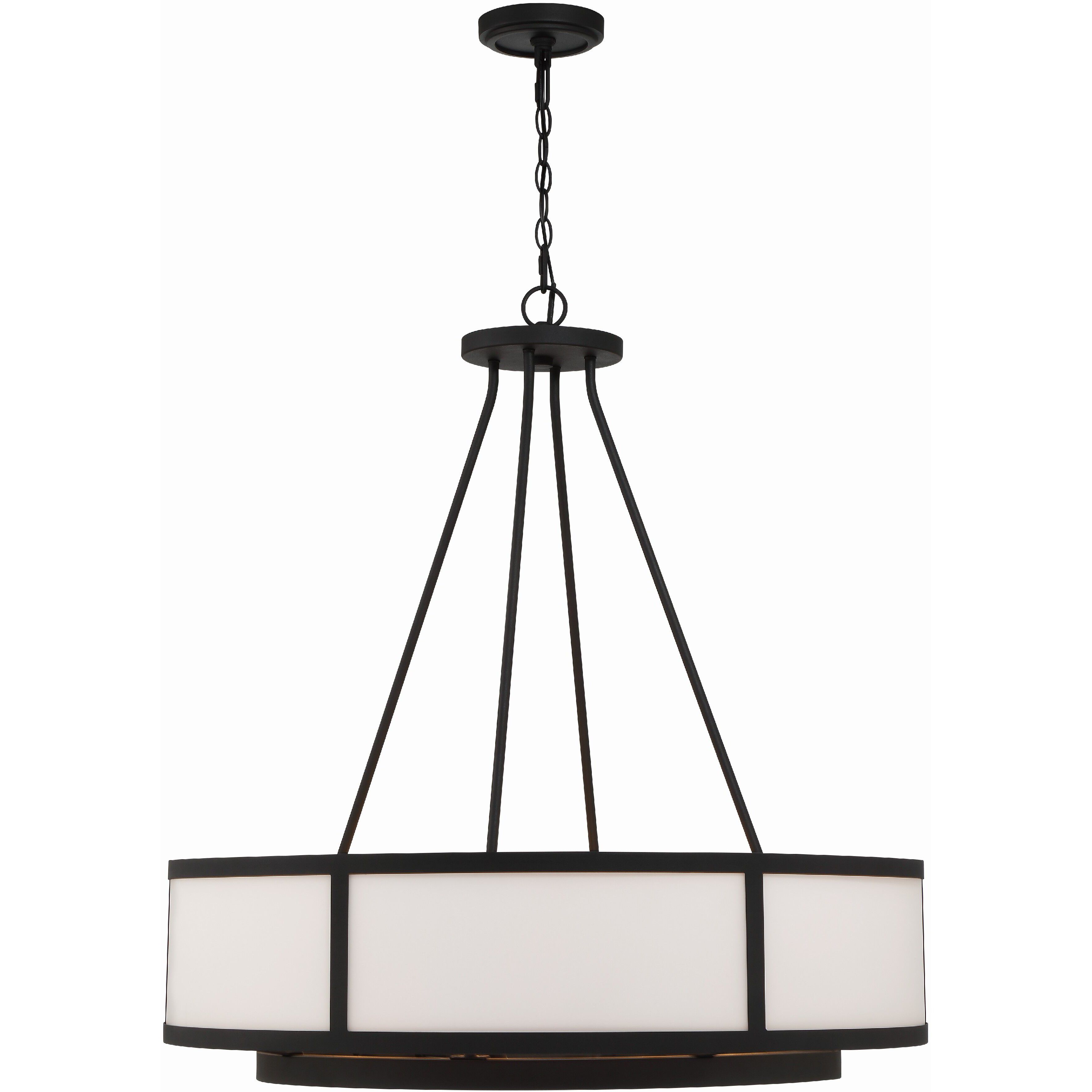 Bryant 8 Light 32 inch Black Forged Chandelier Ceiling Light