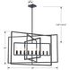 Capri 9 Light 39 inch Raw Steel Chandelier Ceiling Light