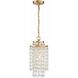 Gabrielle 1 Light 7 inch Antique Gold Mini Pendant Ceiling Light