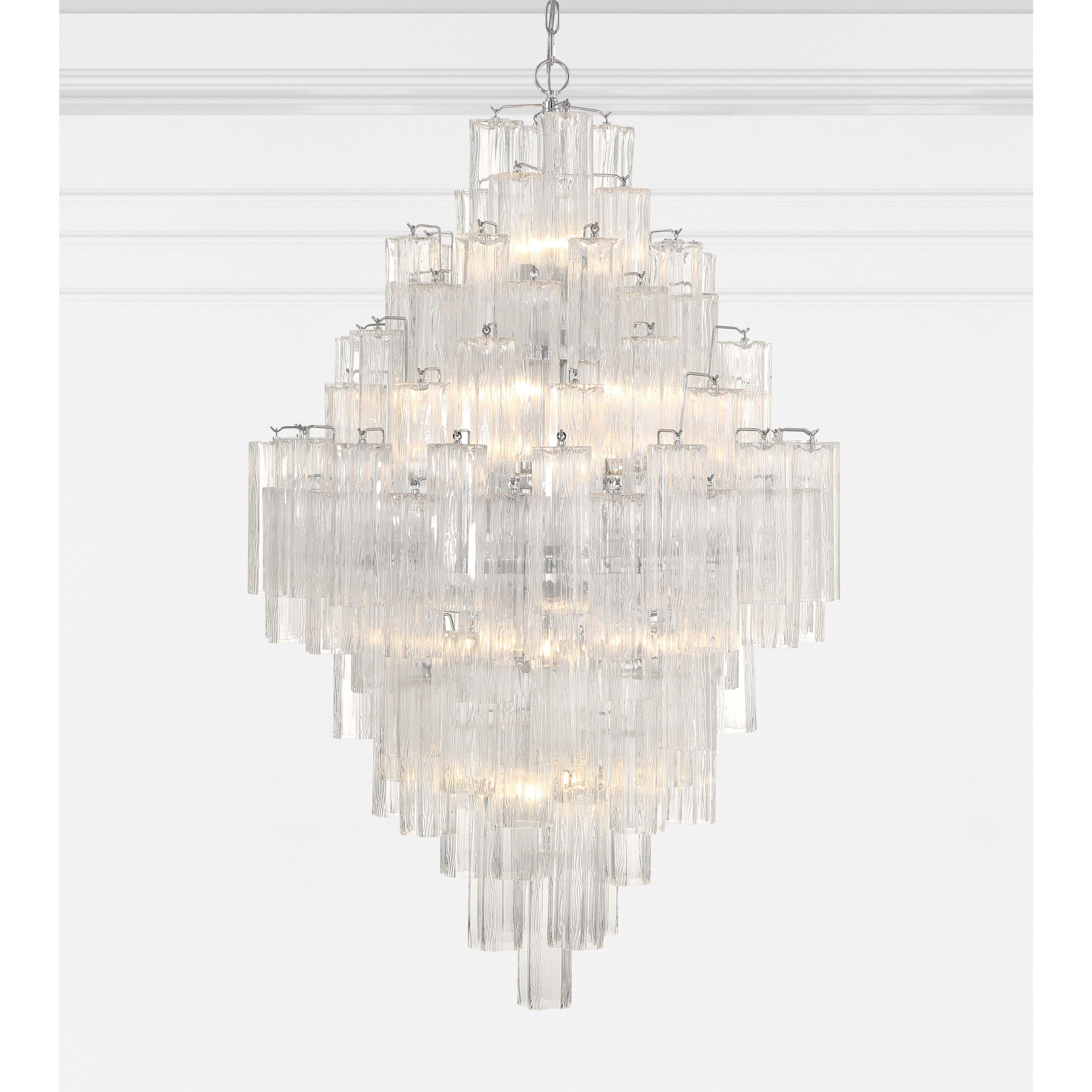 Addis 20 Light 31.5 inch Polished Chrome Chandelier Ceiling Light in Clear