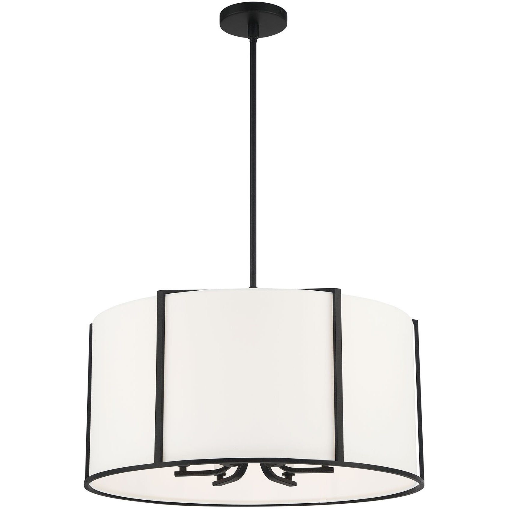 Carlyn 6 Light 24 inch Black Chandelier Ceiling Light