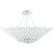 Broche 8 Light 30 inch Matte White Semi Flush Ceiling Light