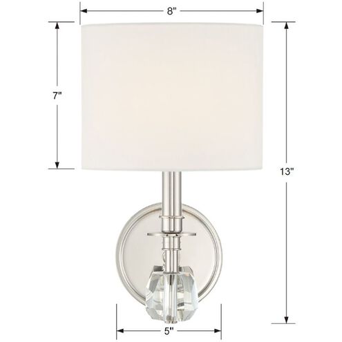 Chimes 1 Light 8 inch Polished Nickel Sconce Wall Light
