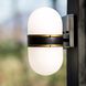 Capsule 1 Light 10 inch Matte Black with Textured Gold Outdoor Wall Mount, Brian Patrick Flynn