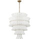 Abigail 21 Light 30 inch Aged Brass Chandelier Ceiling Light in White