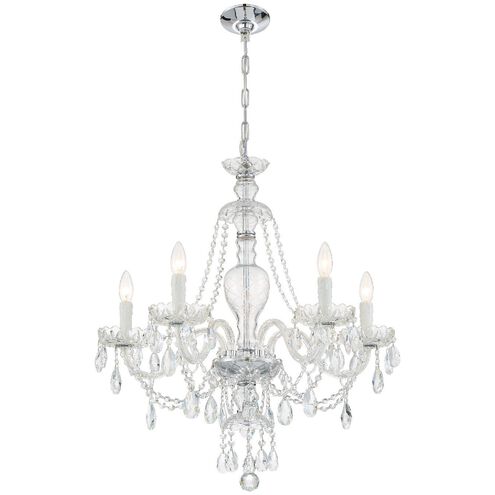 Candace 5 Light 25 inch Polished Chrome Chandelier Ceiling Light in Clear Spectra