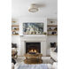 Fulton 3 Light 18 inch Antique Gold Semi Flush Ceiling Light
