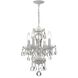 Traditional Crystal 4 Light 11 inch Wet White Mini Chandelier Ceiling Light in Clear Hand Cut