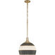 Zanzibar 3 Light 14 inch Soft Gold Pendant Ceiling Light
