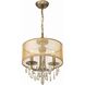 Hampton 3 Light 14 inch Antique Brass Chandelier Ceiling Light