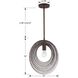 Doral 1 Light 14 inch Forged Bronze Mini Pendant Ceiling Light
