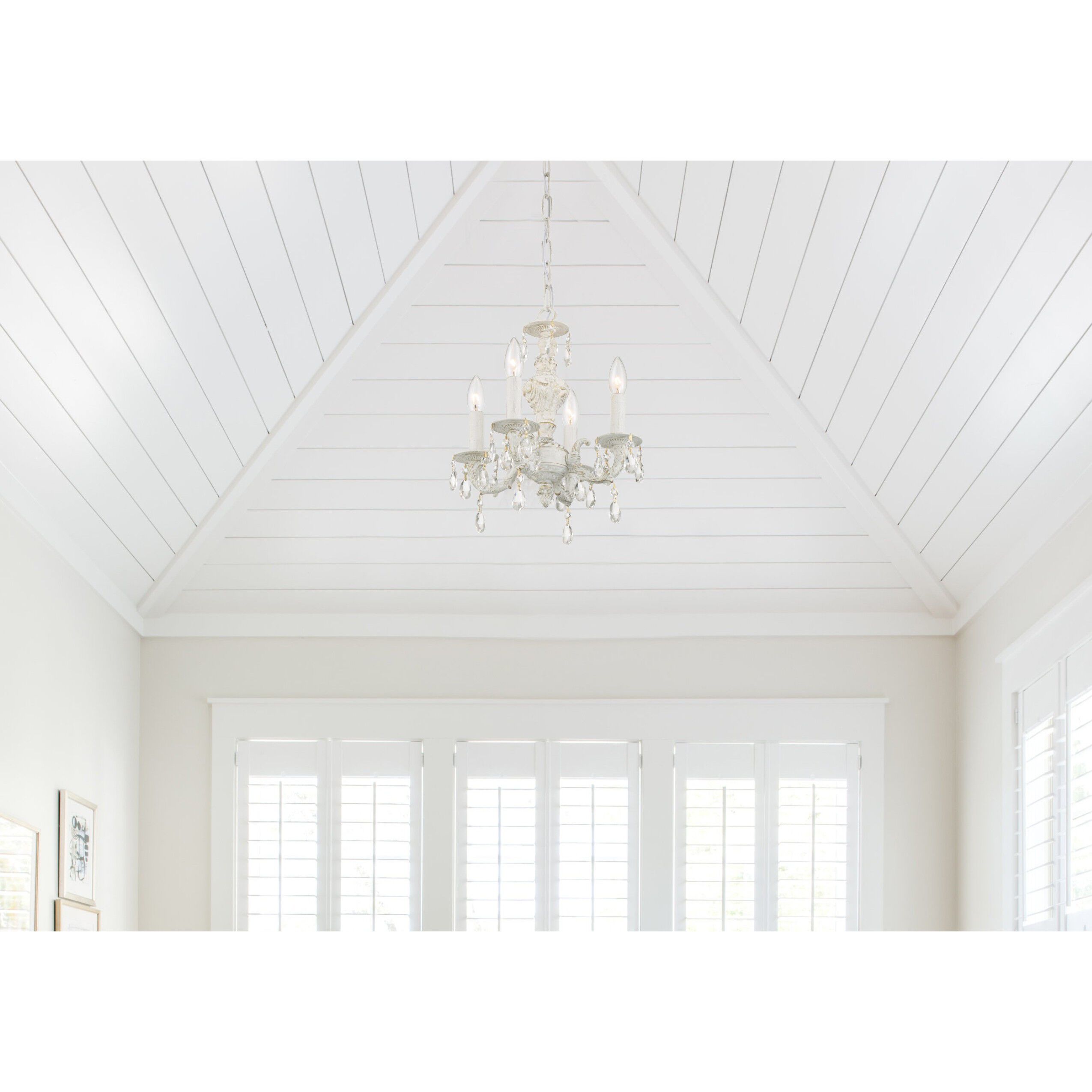 Antique white mini chandelier online