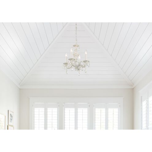 Paris Market 4 Light 13.5 inch Antique White Mini Chandelier Ceiling Light in Clear Hand Cut