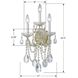 Maria Theresa 3 Light 11 inch Gold Sconce Wall Light in Clear Hand Cut