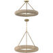 Oakley 1 Light 24 inch Soft Gold Semi Flush Ceiling Light