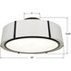 Fulton 6 Light 24 inch Black Semi Flush Ceiling Light