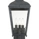 Dumont 3 Light 23.5 inch Graphite Outdoor Sconce