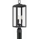 Byron 3 Light 22.25 inch Matte Black Outdoor Post