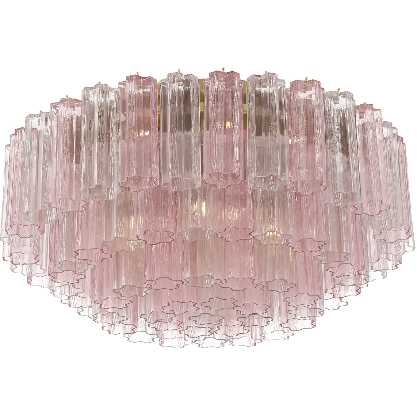 Addis 16 Light 32 inch Aged Brass Flush Ceiling Light in Spring