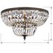 Westbury 6 Light 24 inch English Bronze Flush Ceiling Light in Clear Hand Cut