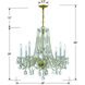 Traditional Crystal 8 Light 26 inch Polished Brass Chandelier Ceiling Light in Clear Swarovski Strass