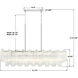 Addis 14 Light 51.75 inch Polished Chrome Linear Chandelier Ceiling Light in Tronchi Glass Clear