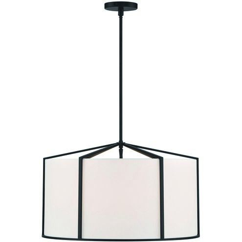 Carlyn 6 Light 24 inch Black Chandelier Ceiling Light