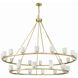 Aragon 30 Light 58.75 inch Soft Brass Chandelier Ceiling Light