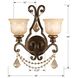 Norwalk Bath Wall Light in Golden Teak Hand Cut