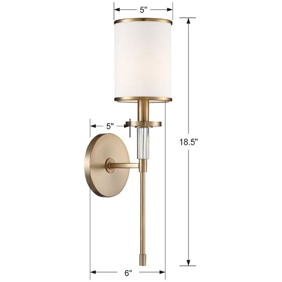 Hatfield Sconce Wall Light in Vibrant Gold