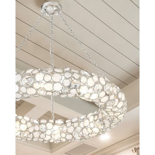 Palla 8 Light 32 inch Antique Silver Chandelier Ceiling Light