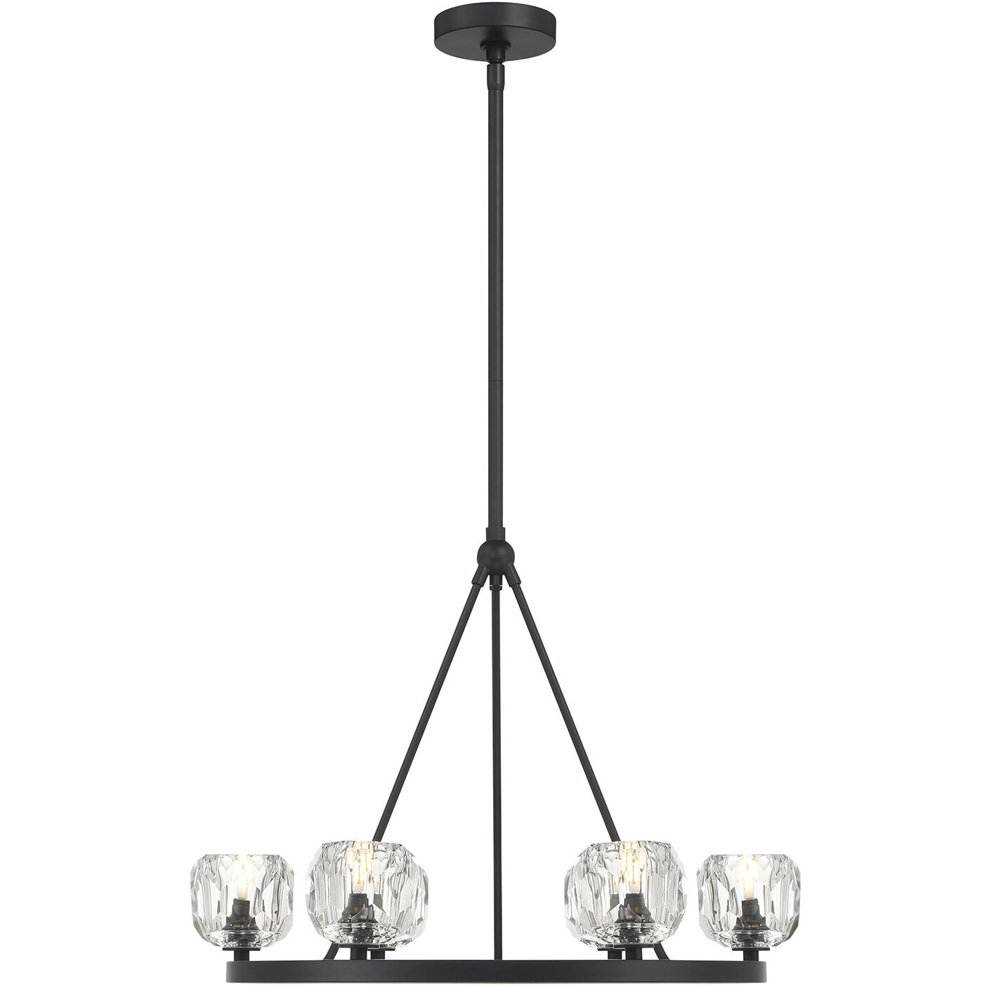 Aragon 6 Light 24 inch Matte Black Chandelier Ceiling Light