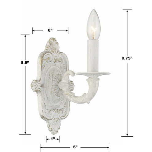 Paris Market 1 Light 5 inch Antique White Sconce Wall Light