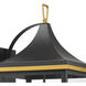 Simpson Wall Sconce Wall Light in Matte Black and Textured Gold