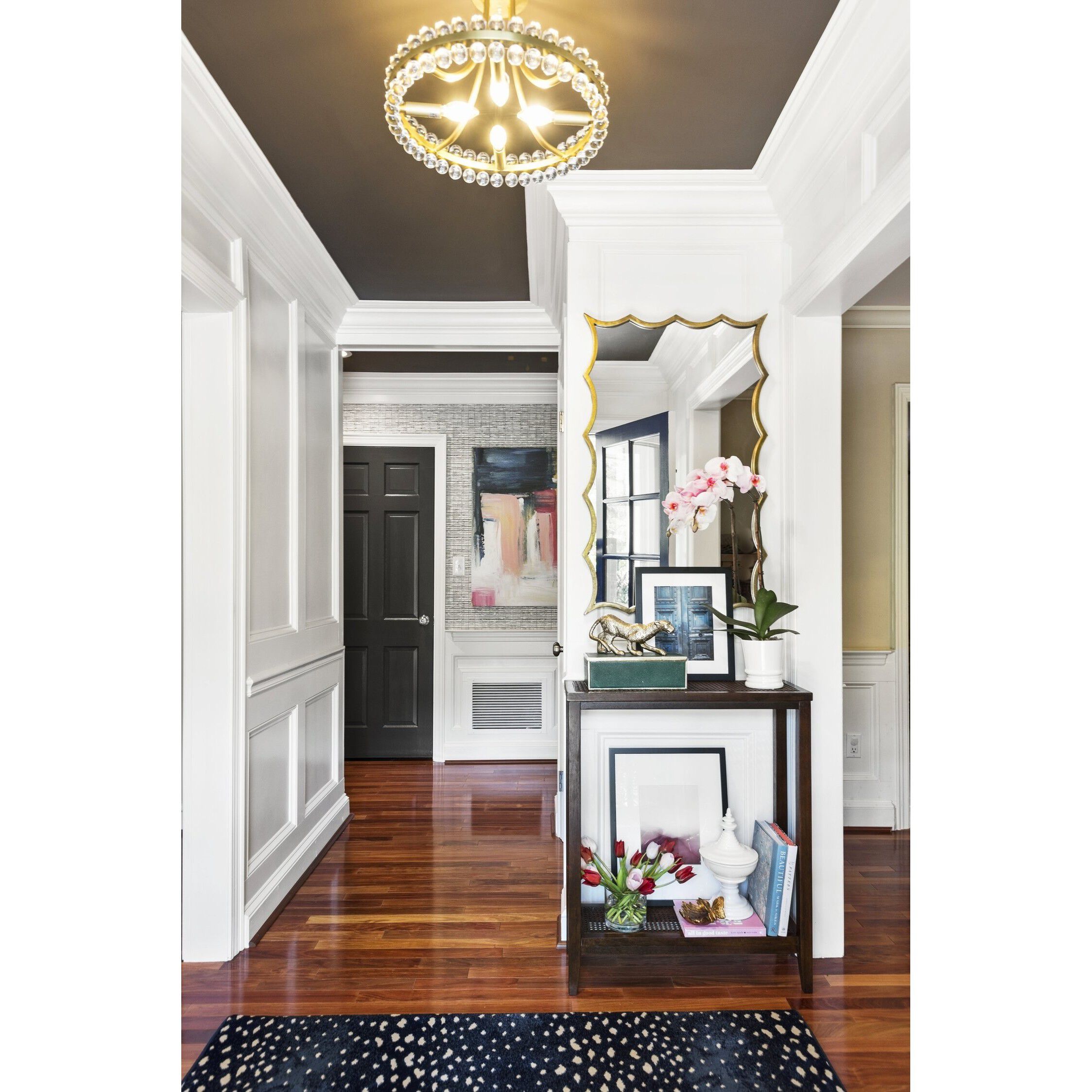 Clover 4 Light 18.25 inch Aged Brass Semi Flush Ceiling Light