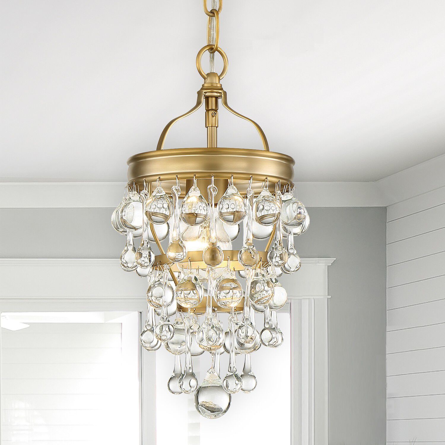Calypso 1 Light 7.25 inch Vibrant Gold Chandelier Ceiling Light