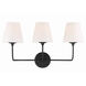 Sylvan Bath Vanity Light Wall Light in Black Forged
