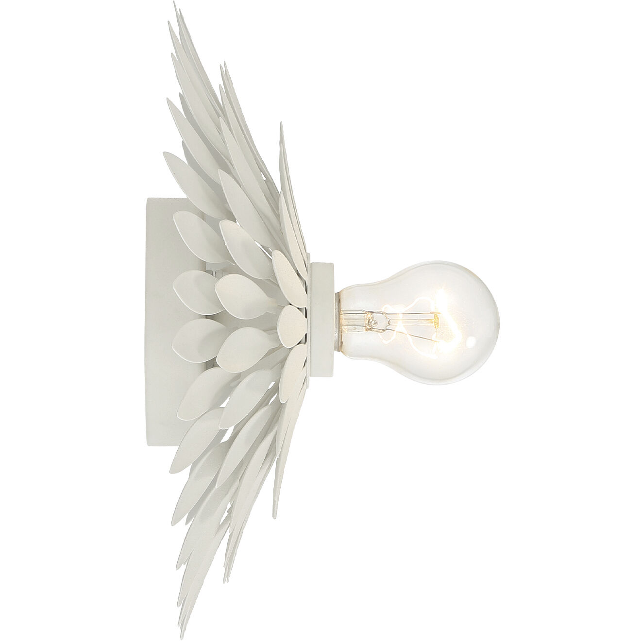 Broche Bath Sconce Wall Light in Matte White