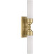 Wilcox Bath Wall Light in Aged Brass