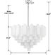 Addis 16 Light 32 inch Polished Chrome Chandelier Ceiling Light in Tronchi Glass White