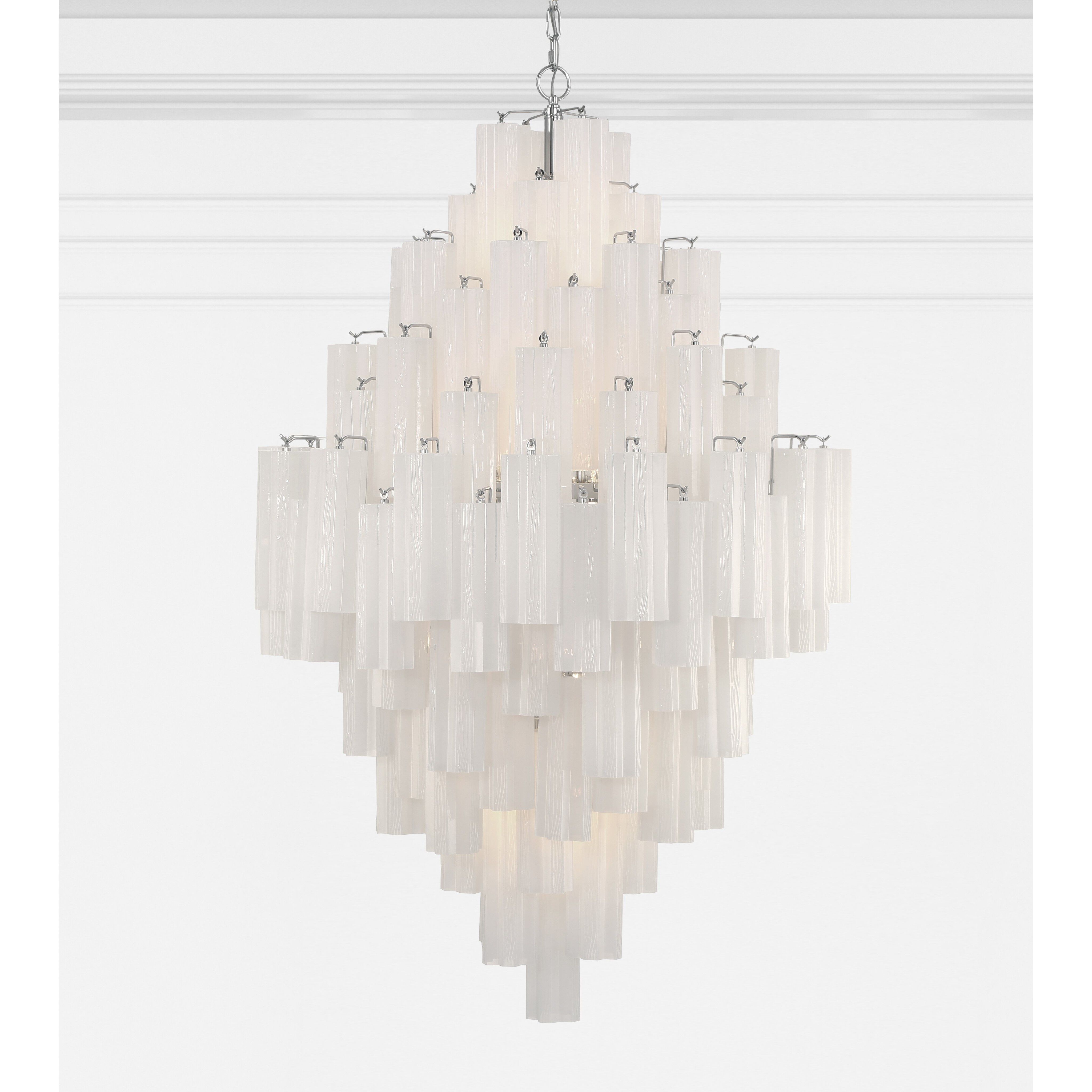 Addis 20 Light 31.5 inch Polished Chrome Chandelier Ceiling Light in White